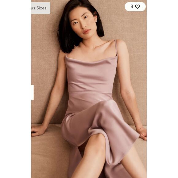 BHLDN Cali Satin Charmeuse Midi Dress - Picture 3 of 7